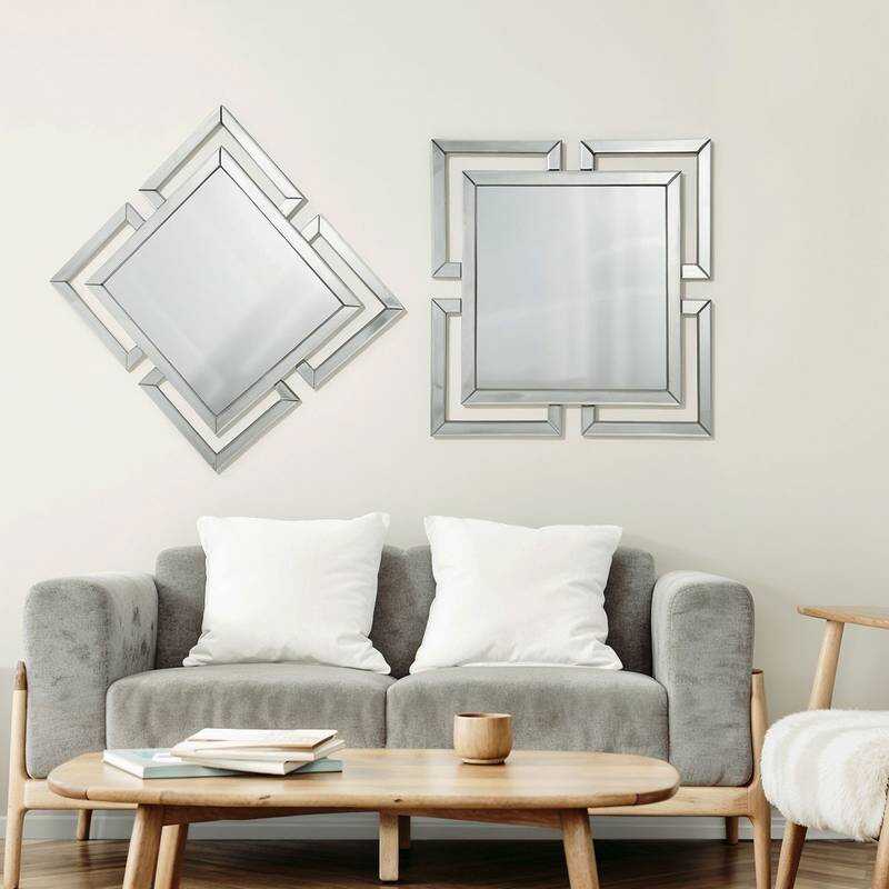 Espelho Decorativo Hermes 60x60cm 1 Espelho Decorativo Hermes Foto No Ambiente