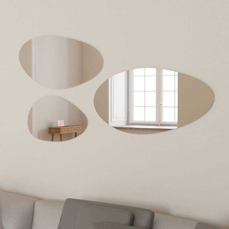 Espelhos Orgânicos Harmonia 166x82cm. 3 Espelhos-Organicos-Harmonia-Lado-1