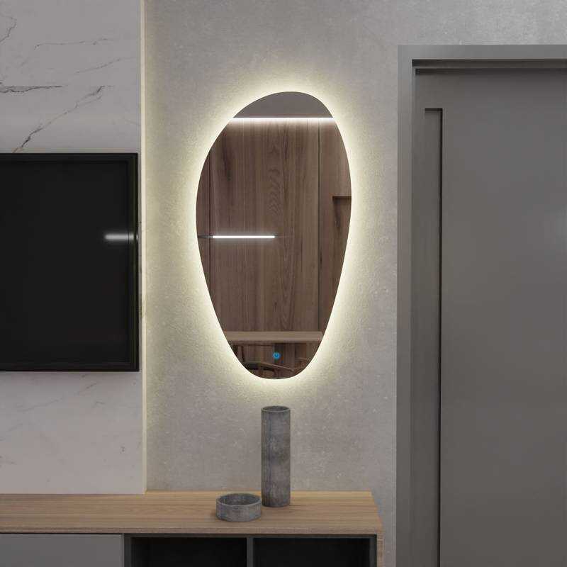 Espelho Orgânico com LED e Touch 70x50cm 3 Espelho_Organico_50X70_3000K_Touch