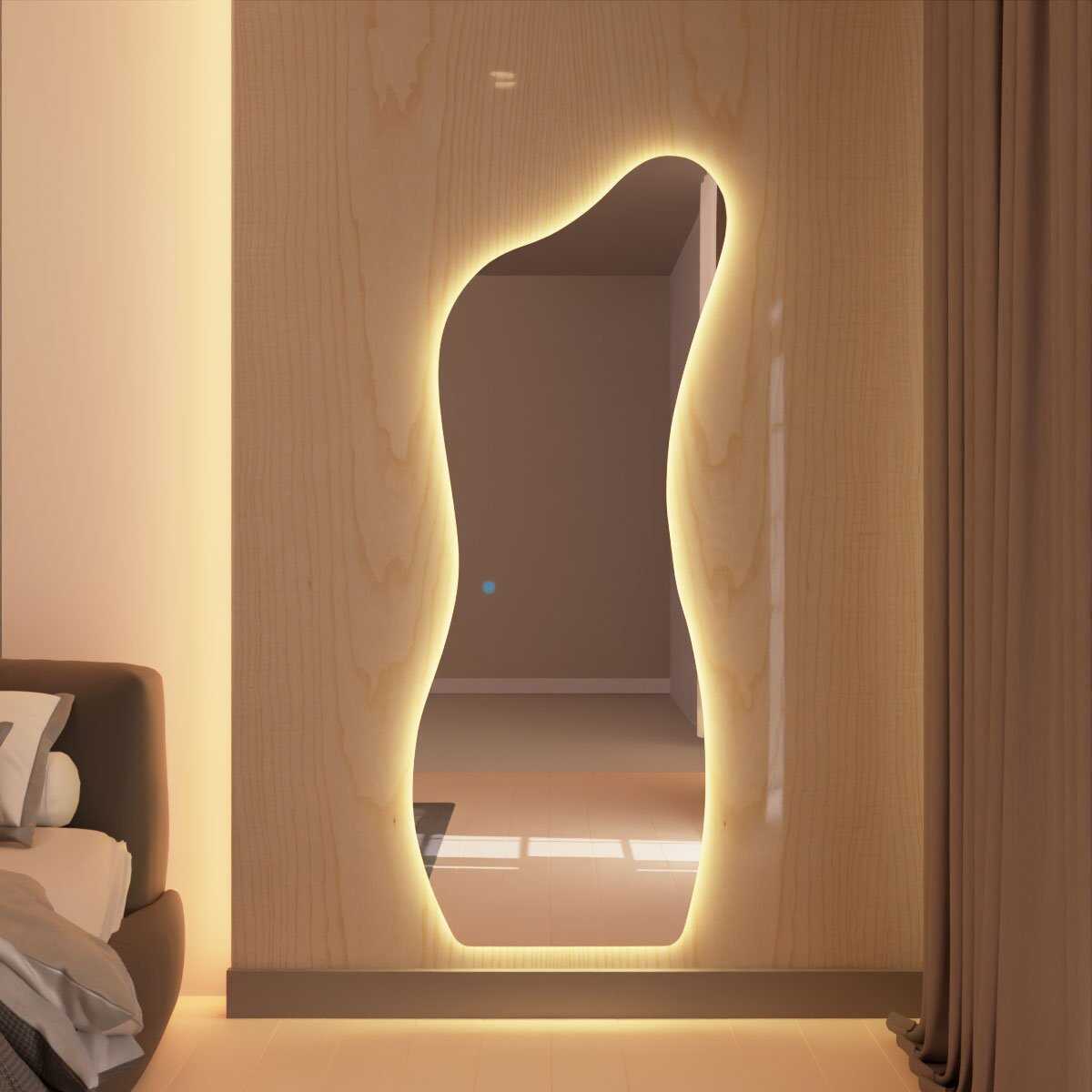 Espelho Grande Orgânico com Led e Touch 60x165cm 3 Espelho Grande Orgânico Com Led E Touch 60X165Cm 3000K