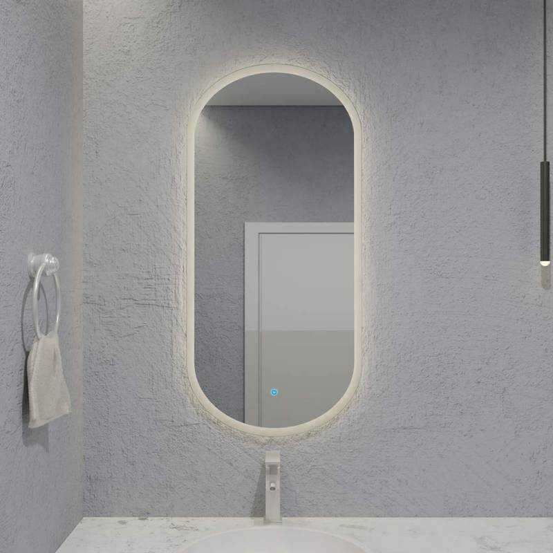 Espelho Capsula com Led e Touch 50x100 cm 4 Espelho_Capsula_50X100_Frente_3000K
