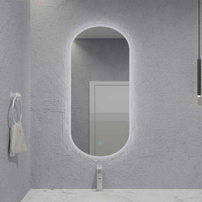 Espelho Capsula com Led e Touch 50x100 cm 3 Espelho_Capsula_50X100_Frente_4000K