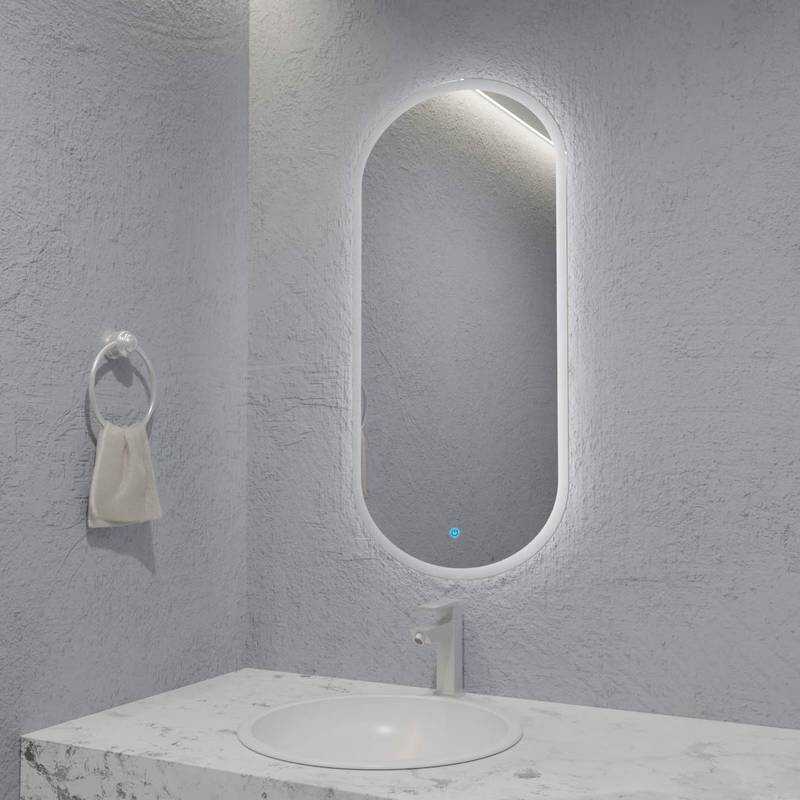 Espelho Capsula com Led e Touch 50x100 cm 1 Espelho Capsula Com Led E Touch 50X100 Cm