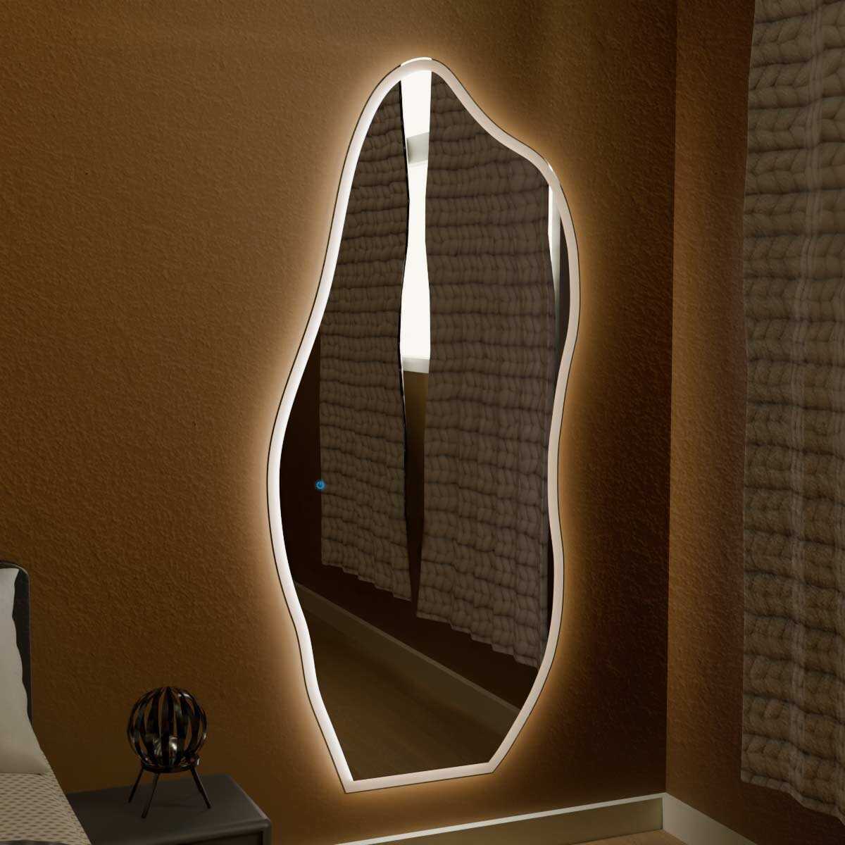 Espelho Grande Orgânico com Led e Touch 80x170cm 1 Espelho Grande Orgânico Com Led E Touch 80X170Cm