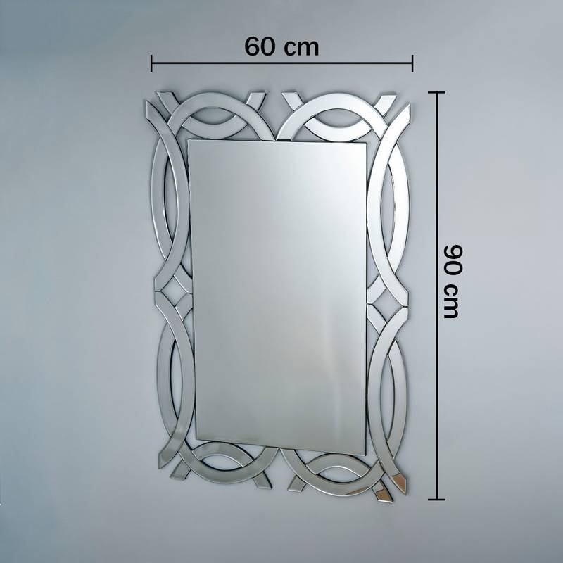Espelho Decorativo Zeus 90x60cm 4 Espelho Decorativo Zeus Com Medidas De 90X60Cm