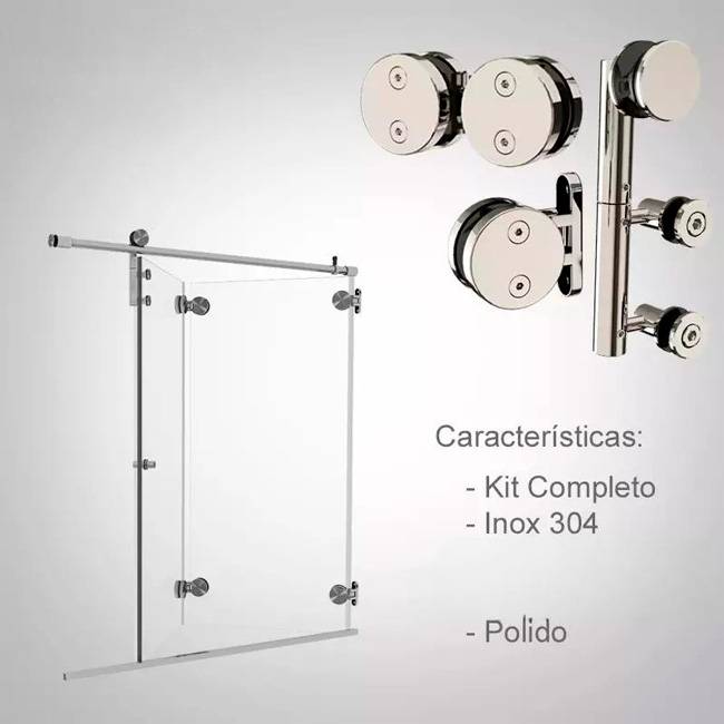 Box de Vidro para Banheiro Arty Prime 6 Box De Banheiro Modelo Arty Prime Inox Polido Cromado