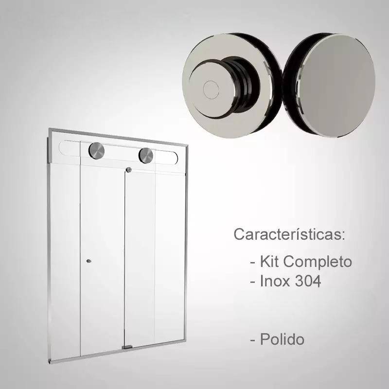 Box de Vidro para Banheiro Classik 8 Box De Banheiro Modelo Classik Inox Polido Cromado