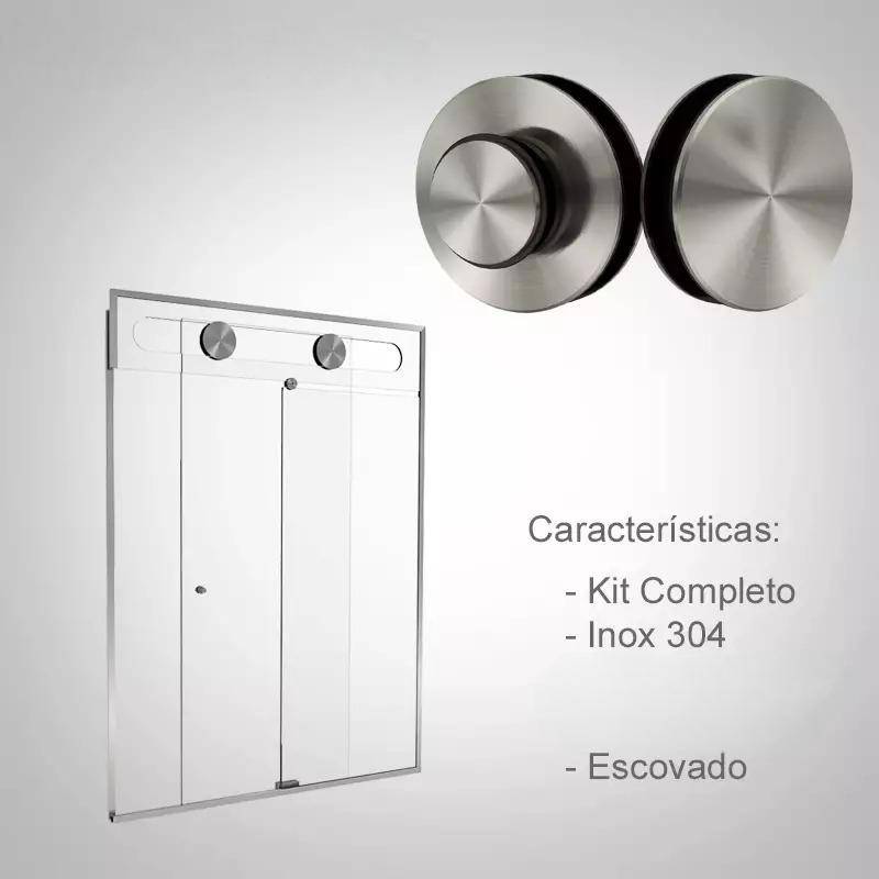 Box de Vidro para Banheiro Classik 9 Box De Banheiro Modelo Classik Inox Polido Cromado