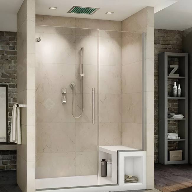 Box de Vidro para Banheiro Modelo Safira 3 Box De Banheiro Modelo Safira Inox Polido Cromado