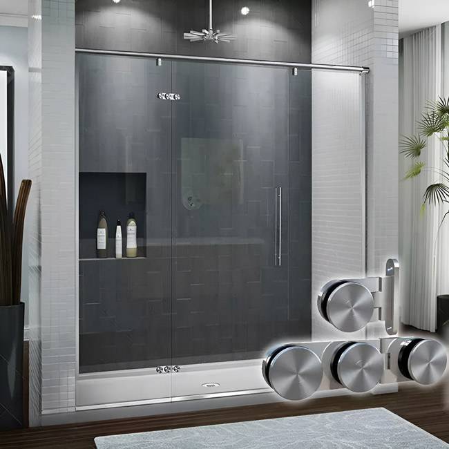 Box de Vidro para Banheiro Modelo Safira 5 Box De Banheiro Modelo Safira Inox Polido Cromado