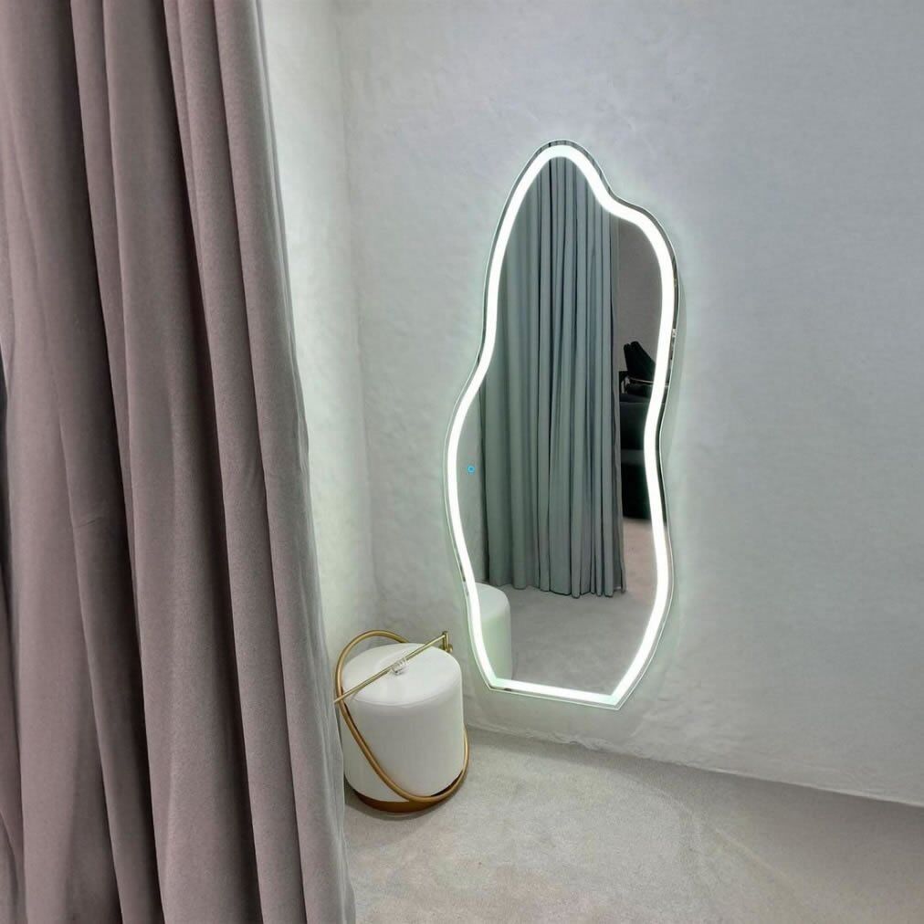 Espelho Com Led Iluminado Orgânico Corpo Inteiro Pro