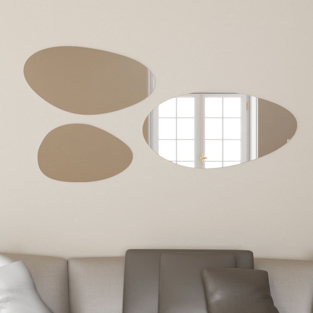 Espelhos Orgânicos Harmonia 166x82cm. 2 Espelhos-Organicos-Harmonia-Frente