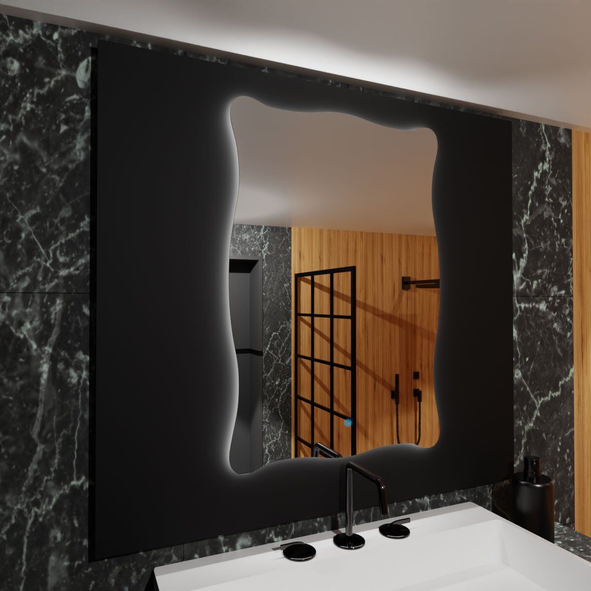 Espelho Orgânico Com Led E Touch 70X80 Cm