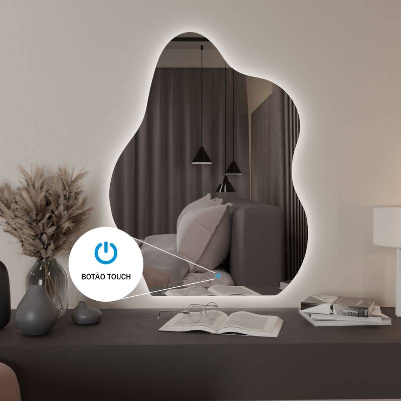Espelho Orgânico com Led e Touch 70x80 cm 7 Espelho_Organico_70X90_Touch