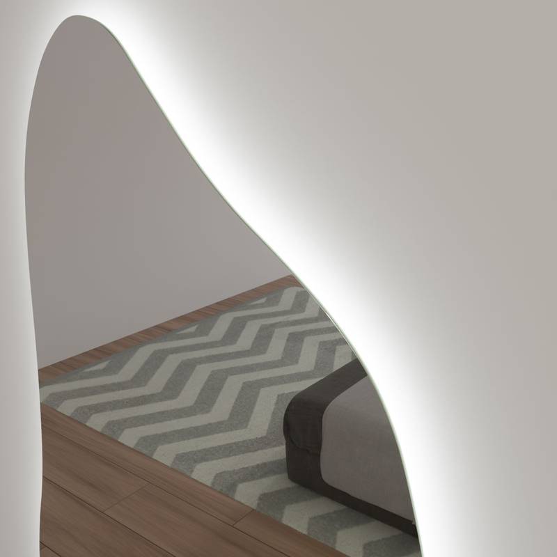 Espelho Grande Orgânico com Led e Touch 80x180 cm 4 Espelho Grande Orgânico Com Led E Touch