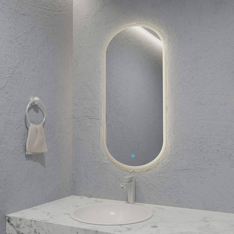 Espelho Capsula com Led e Touch 50x100 cm 2 Espelho_Capsula_50X100_Lado_3000K