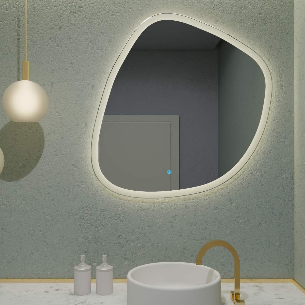 Espelho Orgânico com Led e Touch 85x90cm 4 Espelho_Organico_85X90_3000K