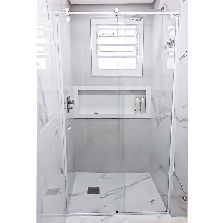 Box de Vidro para Banheiro Elegance Tubo Redondo 4 Box De Banheiro Modelo Elegance Branco