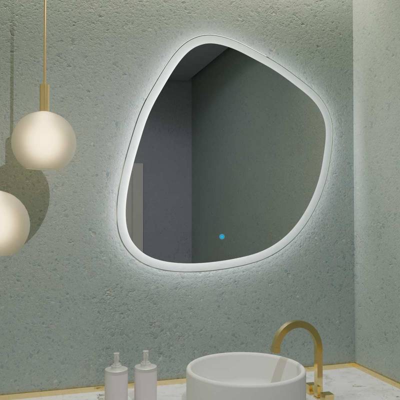 Espelho Orgânico Com Led E Touch 85X90Cm