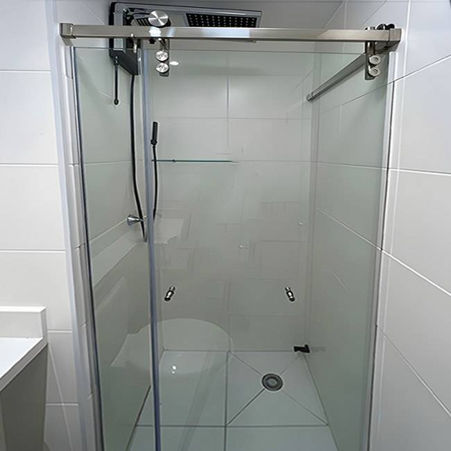 Box de Vidro para Banheiro Modelo Moove 7 Box De Vidro Para Banheiro Moove Inox Cromado Show Glass