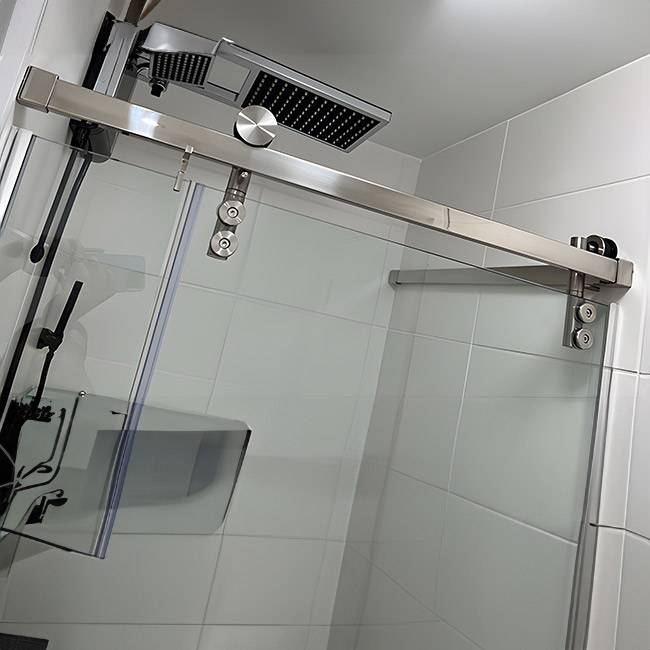 Box de Vidro para Banheiro Modelo Moove 6 Box De Vidro Para Banheiro Moove Inox Cromado Show Glass