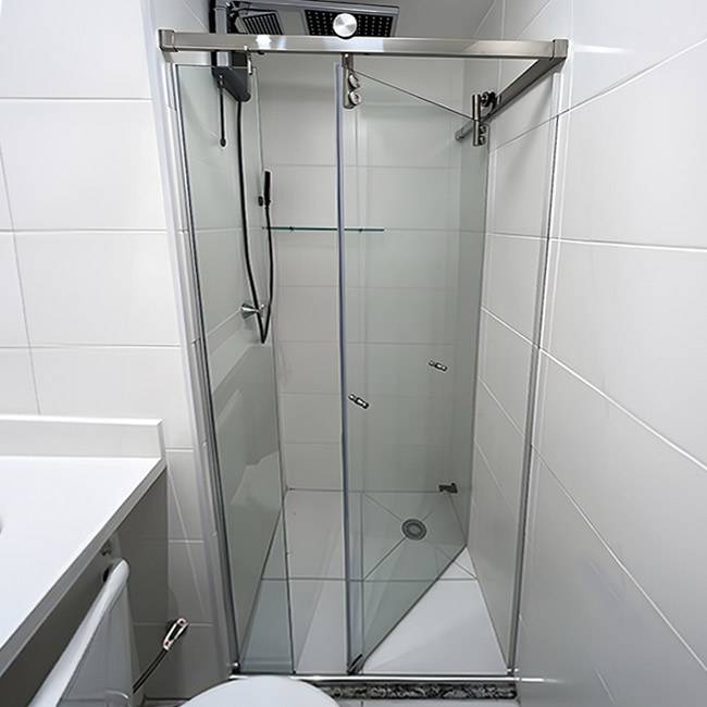 Box de Vidro para Banheiro Modelo Moove 5 Box De Vidro Para Banheiro Moove Inox Cromado Show Glass